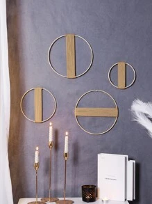 4入組圓環掛飾 - 棕色 - 查看 1