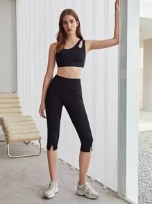 MOTF PREMIUM SEAM M-SLIT CAPRIS LEGGINGS - Black - View 7