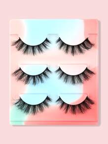 Manga Mi, 3 cặp Lông Mi Giả Cực Dài - màu đen - Xem 1