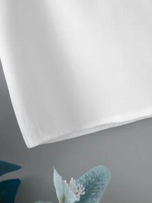 SHEIN Toddler Girls Butterfly Sleeve Keyhole Back Blouse - White - View 3