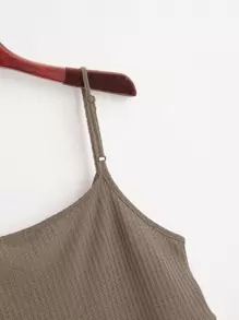 SHEIN EZwear Cami Top mit Waffelstrick Rüschen