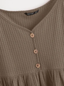 SHEIN EZwear Cami Top mit Waffelstrick Rüschen