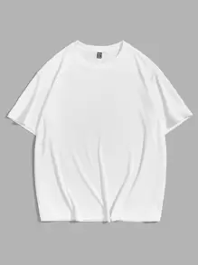 Manfinity Tops Nam màu trơn Giải trí - trắng - Xem 1