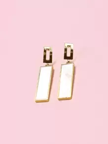 Minimalist Geometric Drop Earrings - Multicolor - View 3