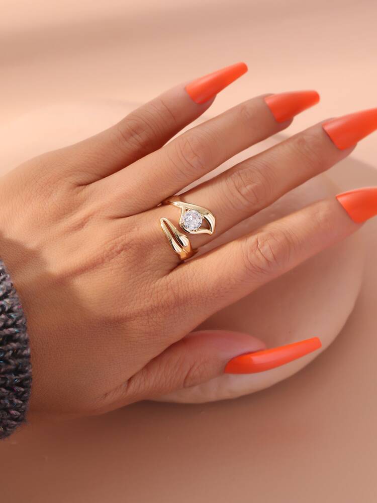 Cubic Zirconia Decor Ring