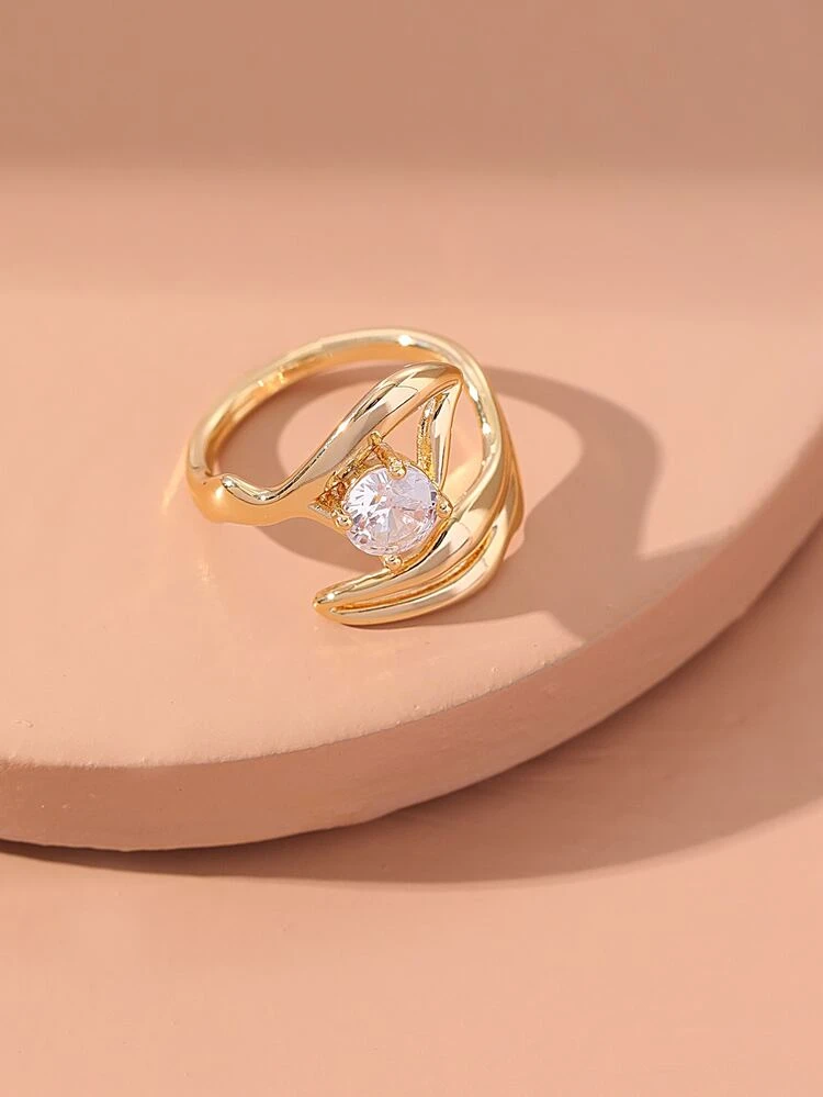 Cubic Zirconia Decor Ring