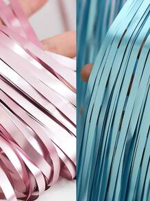 2pcs Party Decorative Tassel Curtain, Metallic Aluminum Rain Curtain For Party Decor, Back To School Valentine Day - Multicolor - View 5