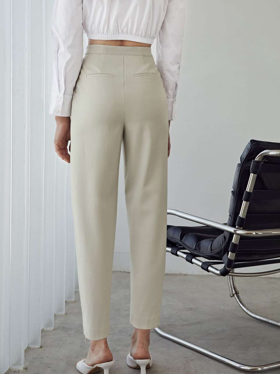 VISCOSE SPLIT TAILORED PANTS