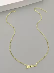 Vòng cổ quyến rũ chữ cái tên - Vàng - Xem 2