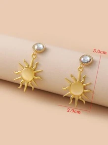 Sun Drop Earrings - Yellow Gold - View 4