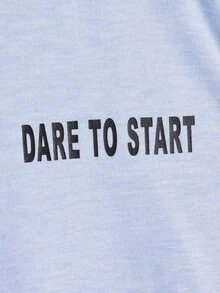 SHEIN Tanks Bé Trai Đồ họa Slogan Giải trí - Màu xanh nhạt - Xem 3