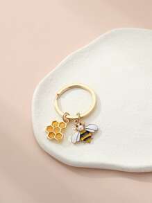 Bee Charm Keychain - Yellow - View 1