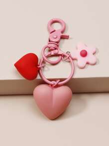 Móc khóa trái tim Charm - Nhiều màu - Xem 1