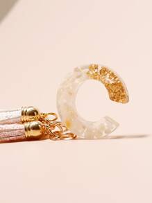 字母和流蘇墜飾鑰匙圈 - 彩色 - 查看 3