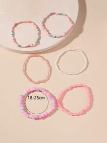 6入組撞色串珠手鏈