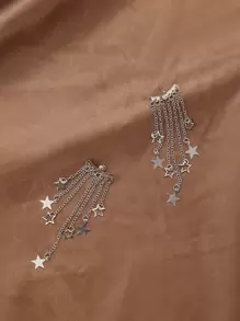 Andkiss 星形裝飾耳夾 - 銀色 - 查看 3