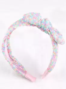1pc Kids Colorful Sequin Fabric Knotted Headband For Kids Daily School Wear - Multicolor - View 2