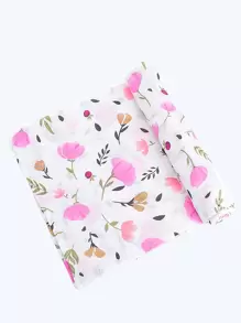 Flower Print Baby Swaddling Blanket - Multicolor - View 1