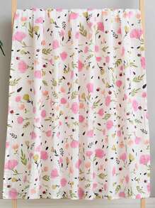 Flower Print Baby Swaddling Blanket - Multicolor - View 3