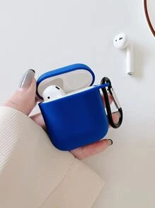 海军蓝时尚 TPU 耳机保护壳，带 1 个登山扣，防震便携保护套，适合日常使用、户外活动、旅行和通勤，可用作礼物，兼容 Pro 3 保护壳，兼容 4 保护壳 - 藍色 - 查看 4