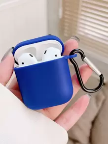 海军蓝时尚 TPU 耳机保护壳，带 1 个登山扣，防震便携保护套，适合日常使用、户外活动、旅行和通勤，可用作礼物，兼容 Pro 3 保护壳，兼容 4 保护壳 - 藍色 - 查看 5