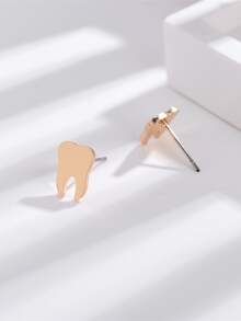 牙耳釘 - 玫瑰金 - 查看 2
