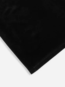 SHEIN Vestido De Veludo Feminino Adolescente, Cor Sólida E Justo Ao Corpo