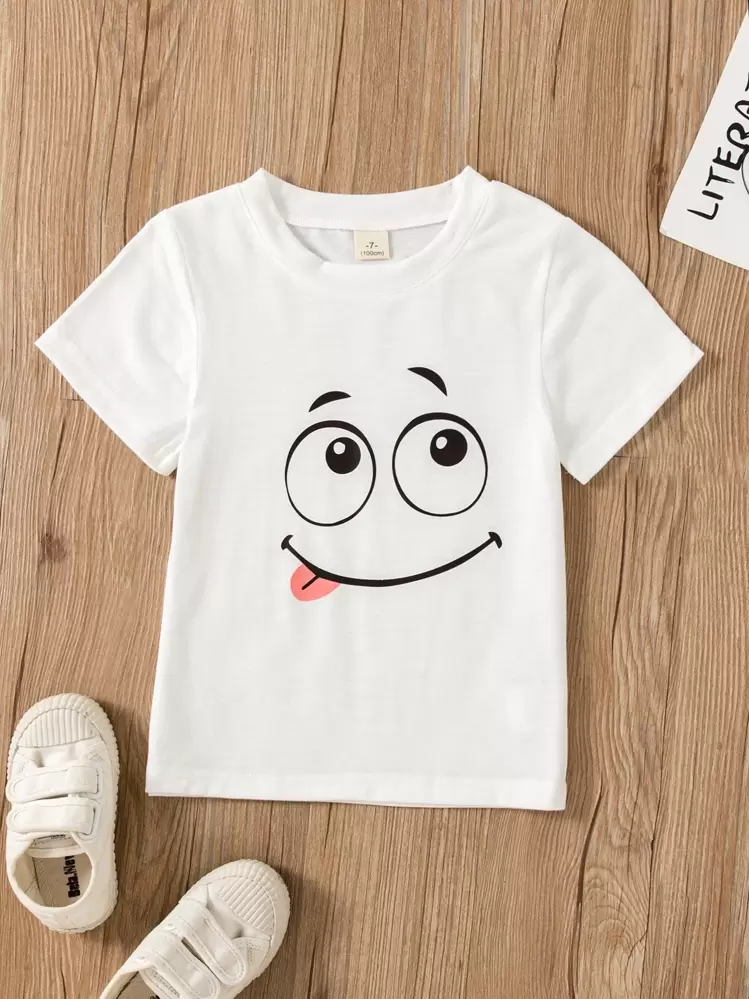 Niños Camiseta con estampado de dibujos animados - Blanco - Añade 1