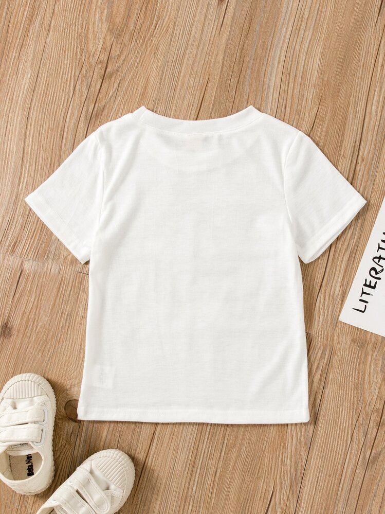 Niños Camiseta con estampado de dibujos animados - Blanco - Añade 2