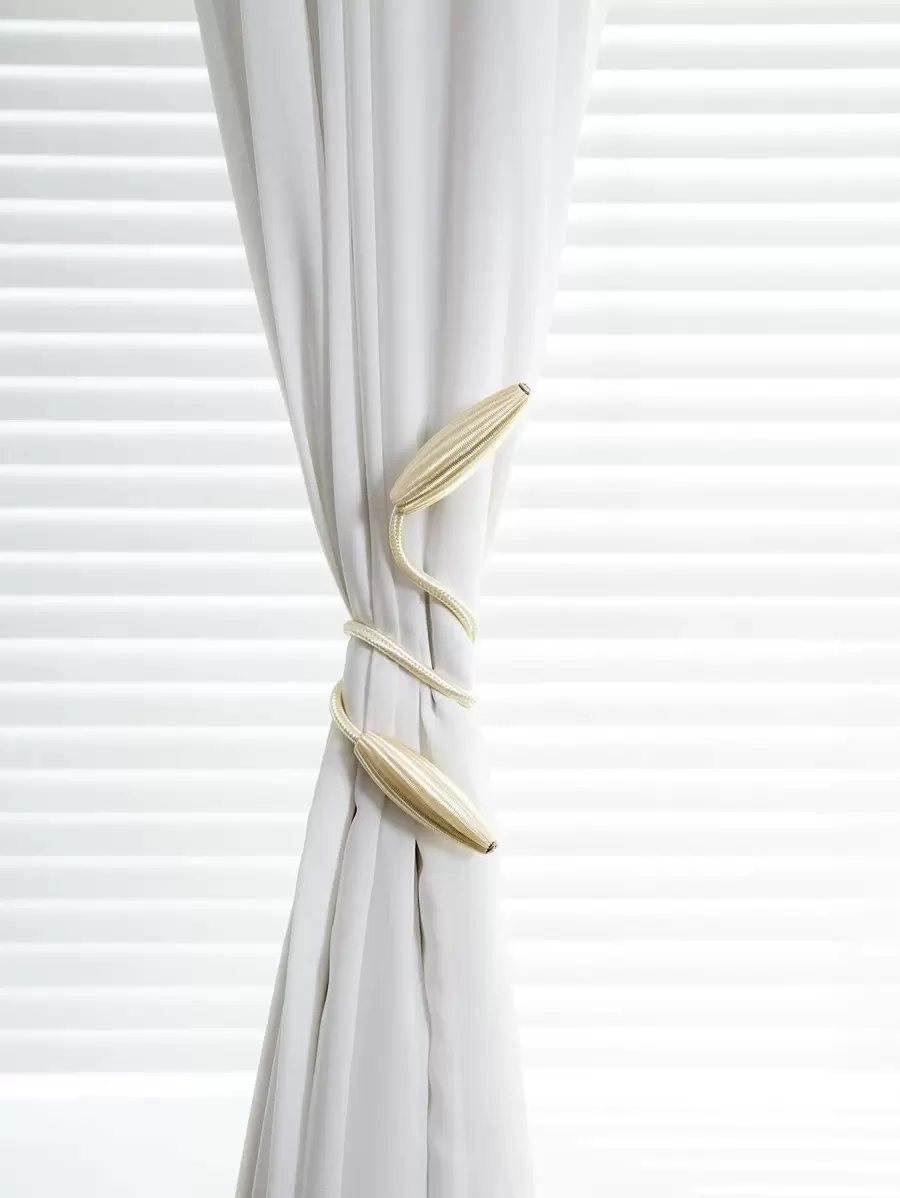 1pc Twist Design Curtain Tie Back, Gold Curtain Holdback For Home Decor - Gold - View 1