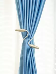 1pc Twist Design Curtain Tie Back, Gold Curtain Holdback For Home Decor - Gold - View 8