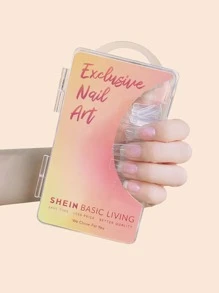 SHEIN 180pcs Clear Fake Nail - Clear - View 1