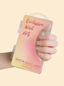 SHEIN 180pcs Clear Fake Nail - Clear - View 1