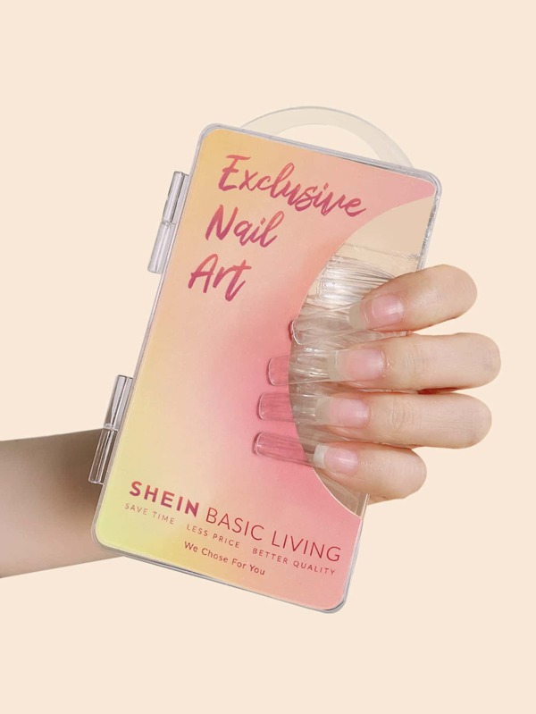 SHEIN BASIC LIVING 180pcs Clear Fake Nail SHEIN USA