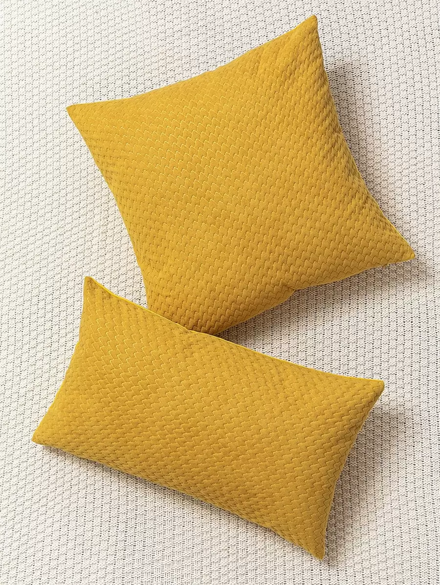 1 Đồng Bằng Vỏ Đệm Mà Không Làm Đầy, Màu Vàng Vỏ Gối Sofa - Màu vàng - Xem 1