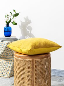 1入組素色靠墊套不附帶墊芯 - 黃色 - 查看 4