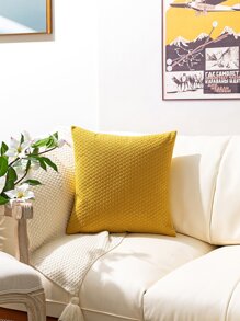 1入組素色靠墊套不附帶墊芯 - 黃色 - 查看 5