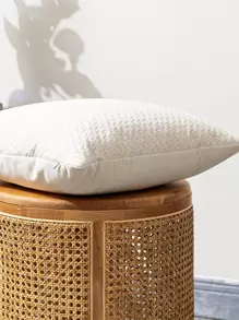 1入組素色靠墊套不附帶墊芯 - 白色 - 查看 3