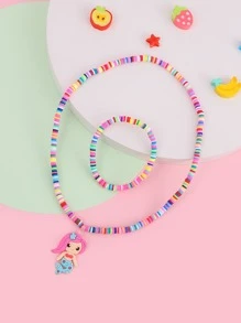 Niñas 2 piezas Set joya sirena colgante - Multicolor - Ver 1