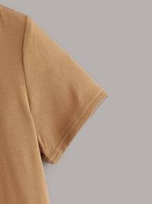 SHEIN Chàng trai trẻ 3 cái/bộ Đơn giản Đúng mốt Thoải mái Cổ điển Vòng cổ Áo thun - Nhiều màu - Xem 11