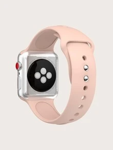 2 dây đeo đồng hồ và vỏ đồng hồ trơn tương thích với Apple Watch - Hồng - Xem 2