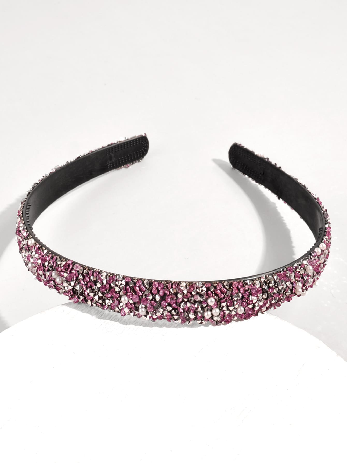 Rhinestone & Faux Pearl Decor Headband Elegant Tiaras - Multicolor - View 1