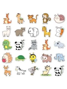 50 cái Cartoon Animal Print Sticker - Nhiều màu - Xem 3