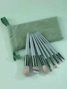 Bộ cọ trang điểm 8 món kèm túi đựng, Bộ cọ, Bộ cọ trang điểm, Bộ cọ trang điểm, Bộ trang điểm hoàn chỉnh, Bộ cọ trang điểm, Bộ trang điểm hoàn chỉnh, Bộ cọ, Bộ cọ trang điểm, Bộ quà tặng trang điểm, Bộ - màu xanh lá - Xem 2