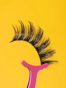 Manga Lashes, 1pair Volumized 3D False Eyelashes - Black - View 4