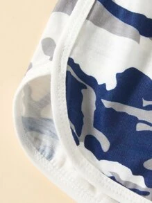 SHEIN 小男童迷彩印花背心上衣和短褲 - 彩色 - 查看 5