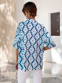 Áo sơ mi In Toàn bộ Thả vai - Nhiều màu - Xem 2