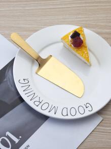 1pc Multifunction Cake Shovel, Minimalist Stainless Steel Cake Spatula For Baking, Kitchen - Gold - View 4
