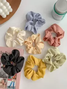 7 chiếc Scrunchie rắn - Nhiều màu - Xem 1