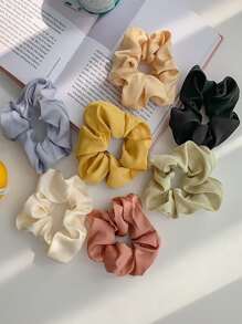 7 chiếc Scrunchie rắn - Nhiều màu - Xem 3